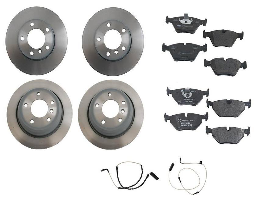 BMW Brake Kit - Pads and Rotors Front &  Rear (296mm/298mm)